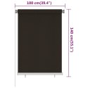 ROLETA ZEWNĘTRZNA 100X140CM BRĄZOWA HDPE