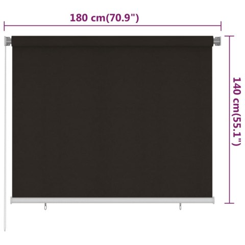 ROLETA ZEWNĘTRZNA 180X140CM BRĄZOWA HDPE