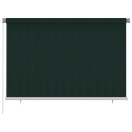 VidaXL Roleta zewnętrzna, 220x140 cm, ciemnozielona, HDPE