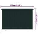 ROLETA ZEWNĘTRZNA 220X140CM CIEMNOZIELONA HDPE