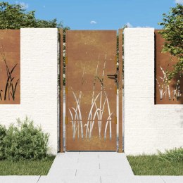 FURTKA OGRODOWA 100X175CM STAL KORTENOWSKA MOTYW TRAWY