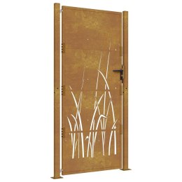 FURTKA OGRODOWA 100X175CM STAL KORTENOWSKA MOTYW TRAWY