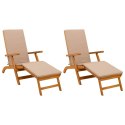 LEŻAK Z FUNKCJĄ POCHYLANIA I SKŁADANIA 2 PCS 55X146X91CM