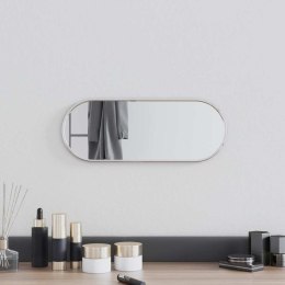 VidaXL Lustro ścienne, srebrne, 40x15 cm, owalne
