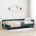 VidaXL Rama Łóżka Narożnego z Materacem Inny 2 pcs Zielony Aksamit
