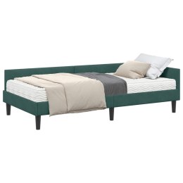 VidaXL Rama Łóżka Narożnego z Materacem Inny 2 pcs Zielony Aksamit