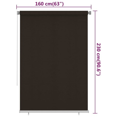ROLETA ZEWNĘTRZNA 160X230CM BRĄZOWA HDPE
