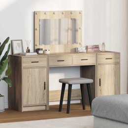 VidaXL Toaletka z szufladą 3 pcs Brązowy Materiał drewnopochodny