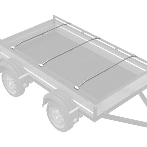 UCHWYT NA PLANDEKĘ DO PRZYCZEP 3 PCS SREBRNY 100-145CM