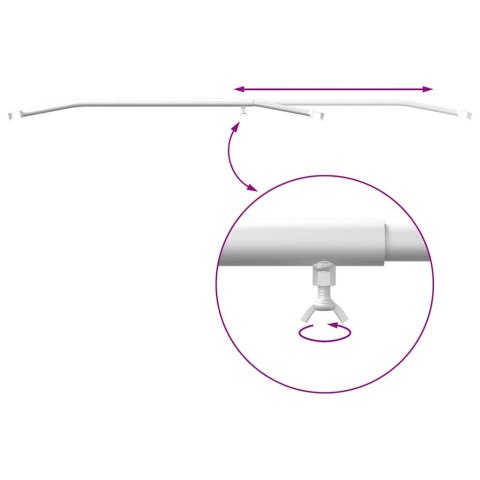 UCHWYT NA PLANDEKĘ DO PRZYCZEP 4 PCS SREBRNY 100-145CM