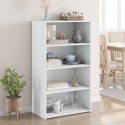 WYSOKA SZAFKA BIAŁA 70X41X124CM MATERIAŁ DREWNOPOCHODNY