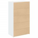 WYSOKA SZAFKA BIAŁA 70X41X124CM MATERIAŁ DREWNOPOCHODNY