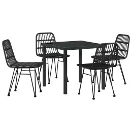 ZESTAW DO JADALNI W OGRODZIE 5 PCS CZARNY