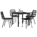 ZESTAW DO JADALNI W OGRODZIE 5 PCS CZARNY