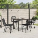 ZESTAW DO JADALNI W OGRODZIE 5 PCS CZARNY