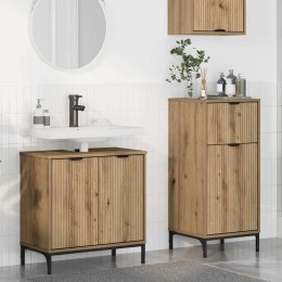 VidaXL Zestaw mebli łazienkowych z szufladą 2 pcs Dąb rzemieślniczy
