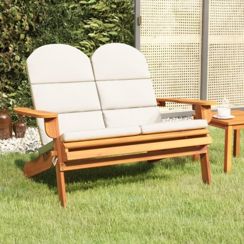 ŁAWKA OGRODOWA ADIRONDACK Z PODUSZKAMI 126CM DREWNO AKACJOWE