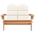 ŁAWKA OGRODOWA ADIRONDACK Z PODUSZKAMI 126CM DREWNO AKACJOWE
