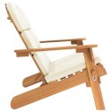 ŁAWKA OGRODOWA ADIRONDACK Z PODUSZKAMI 126CM DREWNO AKACJOWE
