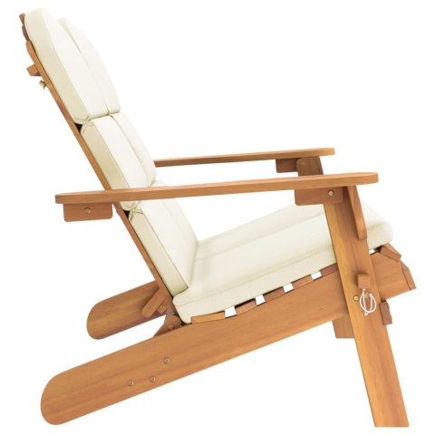 ŁAWKA OGRODOWA ADIRONDACK Z PODUSZKAMI 126CM DREWNO AKACJOWE