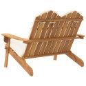ŁAWKA OGRODOWA ADIRONDACK Z PODUSZKAMI 126CM DREWNO AKACJOWE