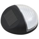 ŚCIENNE LAMPY SOLARNE LED NA ZEWNĄTRZ 12 SZT OKRĄGŁE CZARNE
