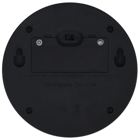 ŚCIENNE LAMPY SOLARNE LED NA ZEWNĄTRZ 12 SZT OKRĄGŁE CZARNE