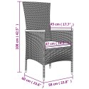 11-CZ. ZESTAW MEBLI DO OGRODU Z PODUSZKAMI SZARY RATTAN PE