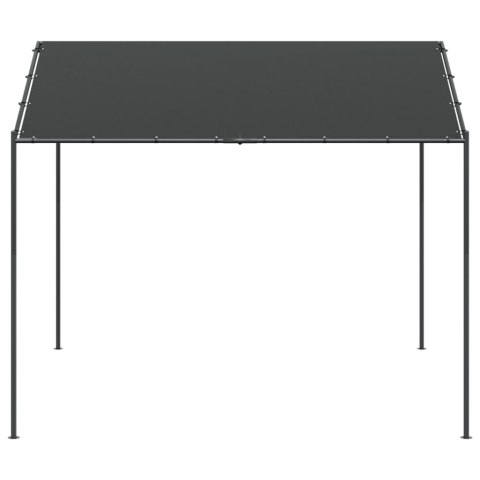 BALDACHIM OGRODOWY ANTRACYTOWY 4X4 M STAL I TKANINA