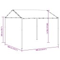 BALDACHIM OGRODOWY ANTRACYTOWY 4X4 M STAL I TKANINA
