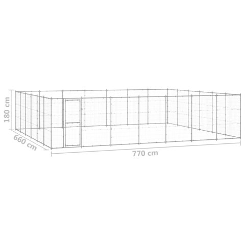 KOJEC ZEWNĘTRZNY DLA PSA STAL GALWANIZOWANA 50,82 M²
