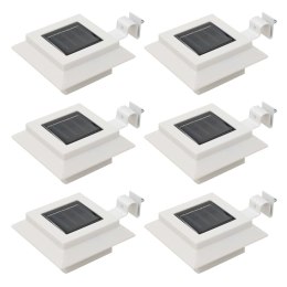 KWADRATOWE LAMPY SOLARNE NA ZEWNĄTRZ 6 SZT. LED 12CM BIAŁE