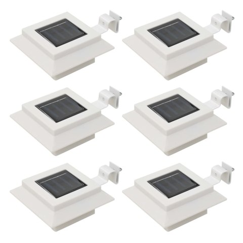 KWADRATOWE LAMPY SOLARNE NA ZEWNĄTRZ 6 SZT. LED 12CM BIAŁE