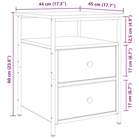 SZAFKA NOCNA DĄB ARTISAN 44X45X60CM MATERIAŁ DREWNOPOCHODNY