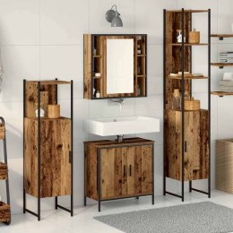 VidaXL Zestaw mebli łazienkowych 4 pcs Brązowy 33 x 33 x 185.5 cm