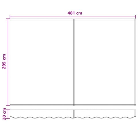 MARKIZA OGRODOWA WYSUWANA CIEMNOSZARY 5X3 M POLIESTER I ALUMINIUM