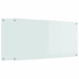 PANEL KUCHENNY 2 SZT. BIAŁY 120 X 60 CM SZKŁO HARTOWANE