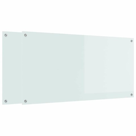 PANEL KUCHENNY 2 PCS BIAŁY 120X60CM SZKŁO HARTOWANE