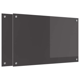 PANEL KUCHENNY 2 PCS CIEMNOSZARY 80X50CM SZKŁO HARTOWANE