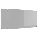 PANEL KUCHENNY 2 PCS JASNOSZARY 100X50CM SZKŁO HARTOWANE