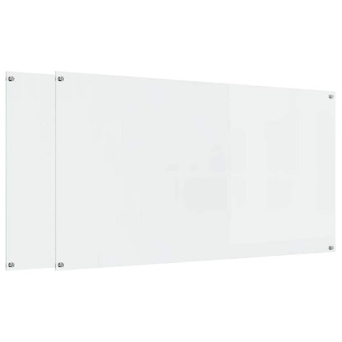 PANEL KUCHENNY 2 SZT. PRZEZROCZYSTY 110 X 60 CM SZKŁO HARTOWANE