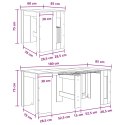 VidaXL Stół jadalniany 180 x 85 x 75 cm Drewno inżynieryjne Czarny dąb
