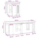 VidaXL Stół jadalniany 240 x 85 x 75 cm Drewno inżynieryjne