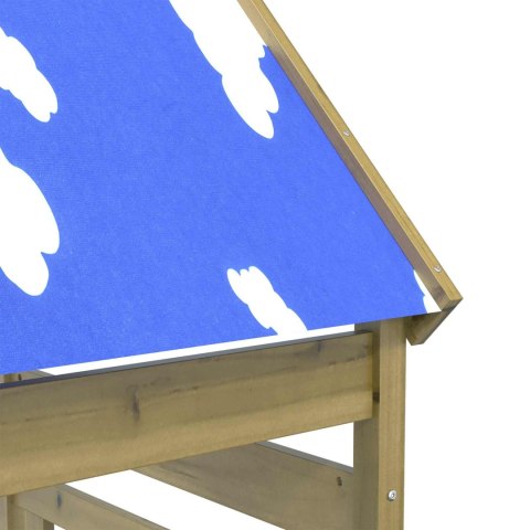 WIEŻA ZABAW BRĄZOWY 52,5X85X265CM DREWNO IMPREGNOWANE LITE