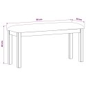 ŁAWKA JADALNIANA 95X32X45CM DĄB LITE CZARNY