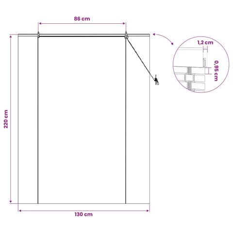 VidaXL Roleta brązowy 130 x 220 cm Bambus
