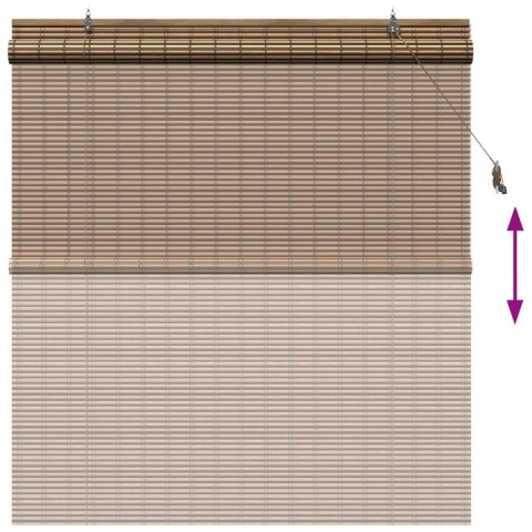 ROLETA BRĄZOWY 160X160CM BAMBUS