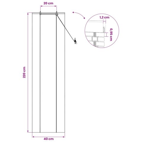 VidaXL Roleta brązowy 40 x 220 cm Bambus