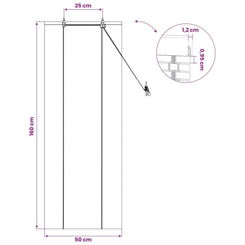 VidaXL Roleta brązowy 50 x 160 cm Bambus