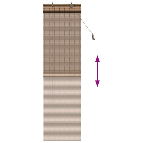 VidaXL Roleta brązowy 50 x 220 cm Bambus